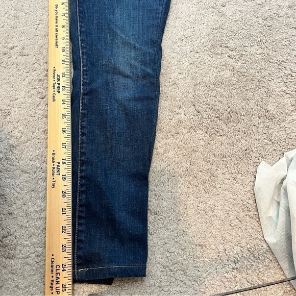 Imogene and Willie jeans womens 27 Straight Leg Whiskered Dark Blue Zip - Picture 7 of 9